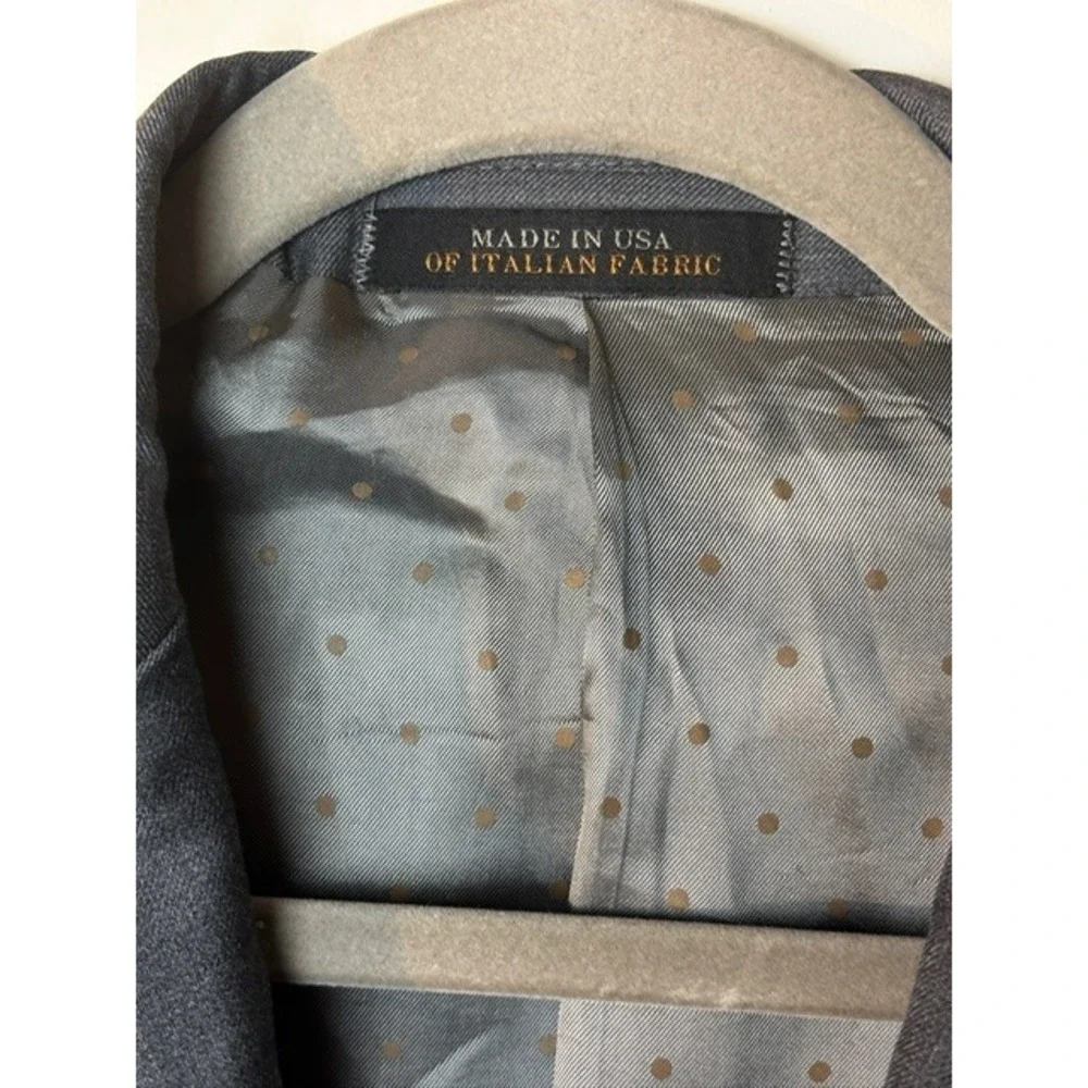 Mens‎ Jos A Bank Reserve 40R Wool Zignone Super 110s Italian Blazer Grey